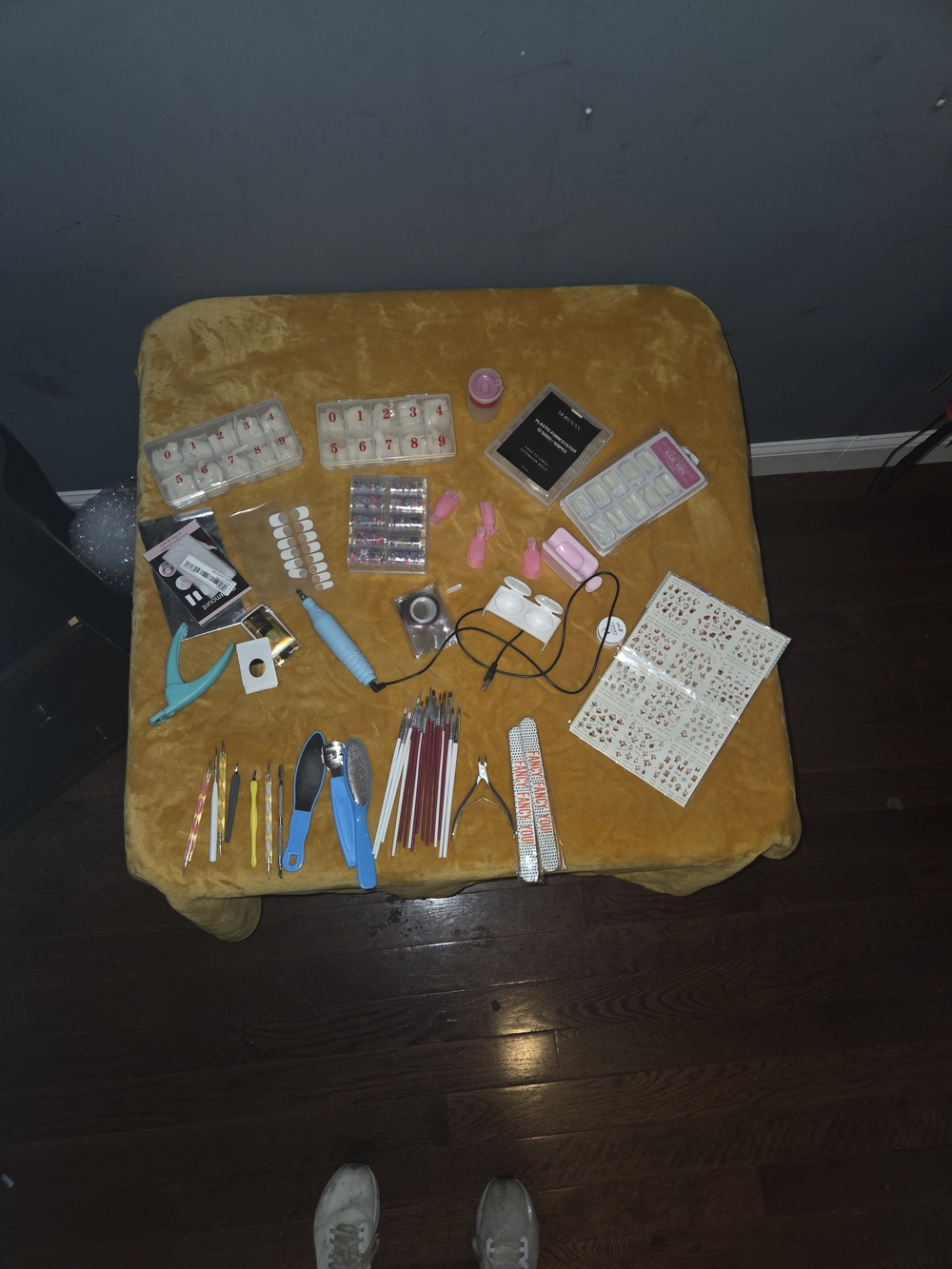 Professional Nail Tool & Accessory Kit in Pink and Blue